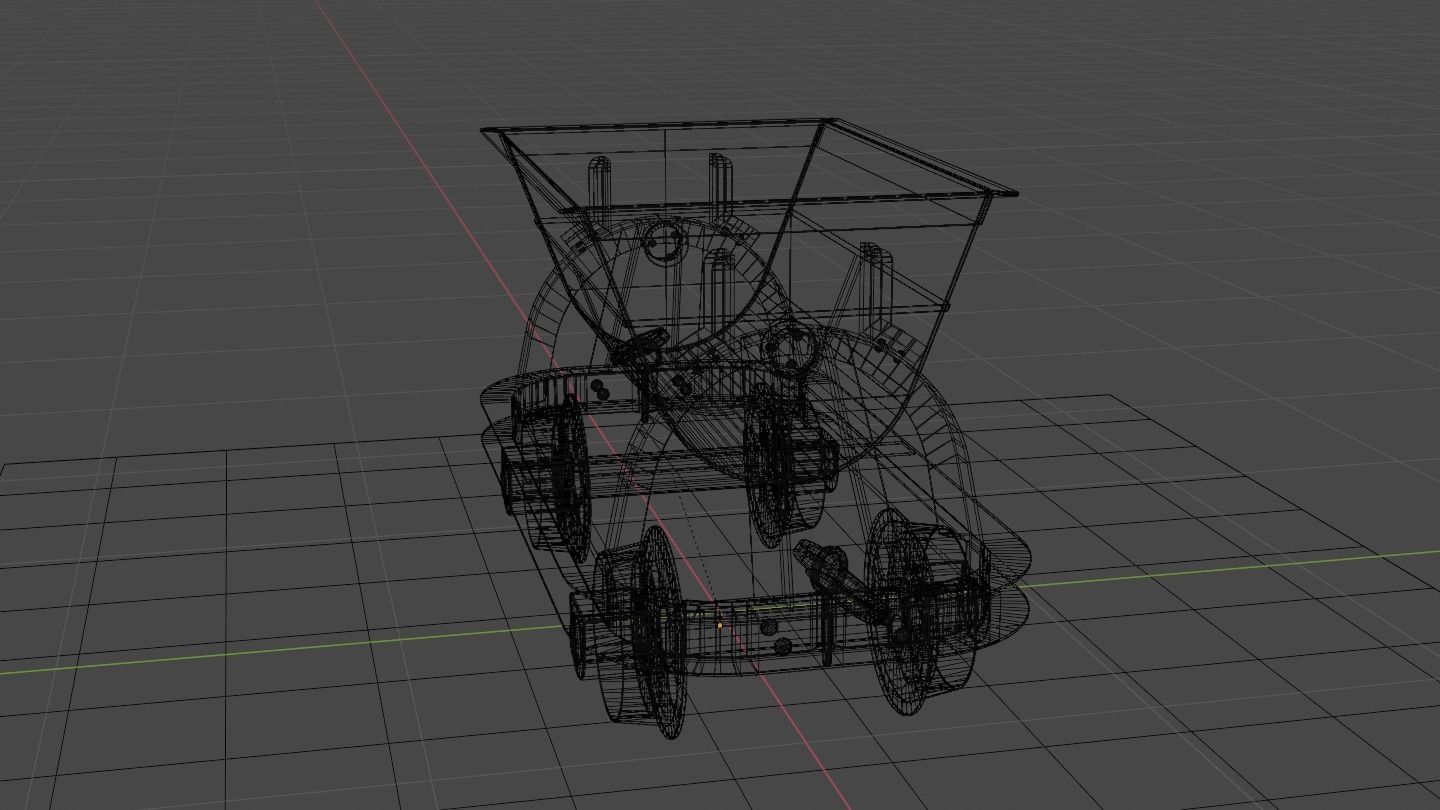 Old Mine Cart Low-poly 3D model_55