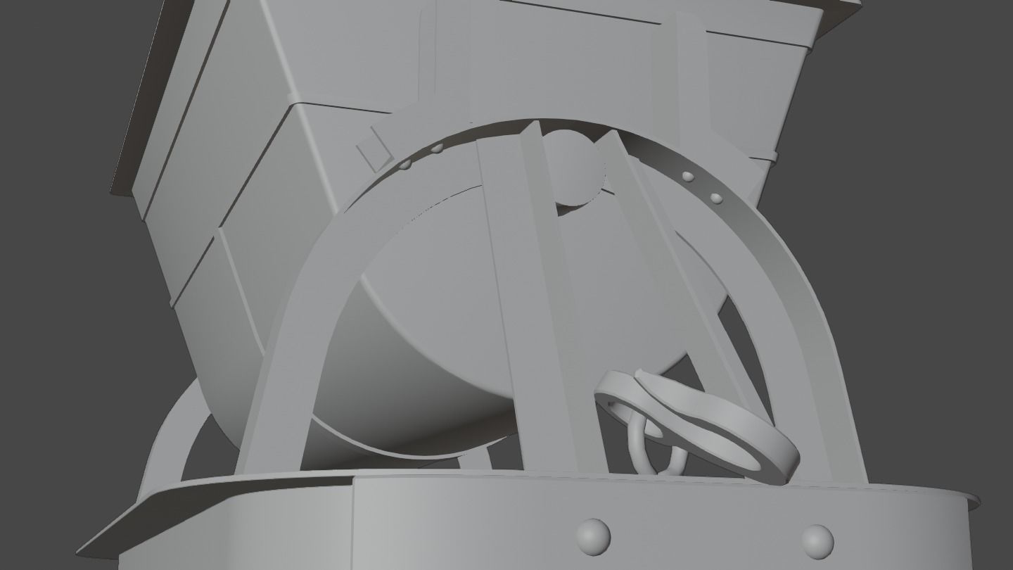 Old Mine Cart Low-poly 3D model_50
