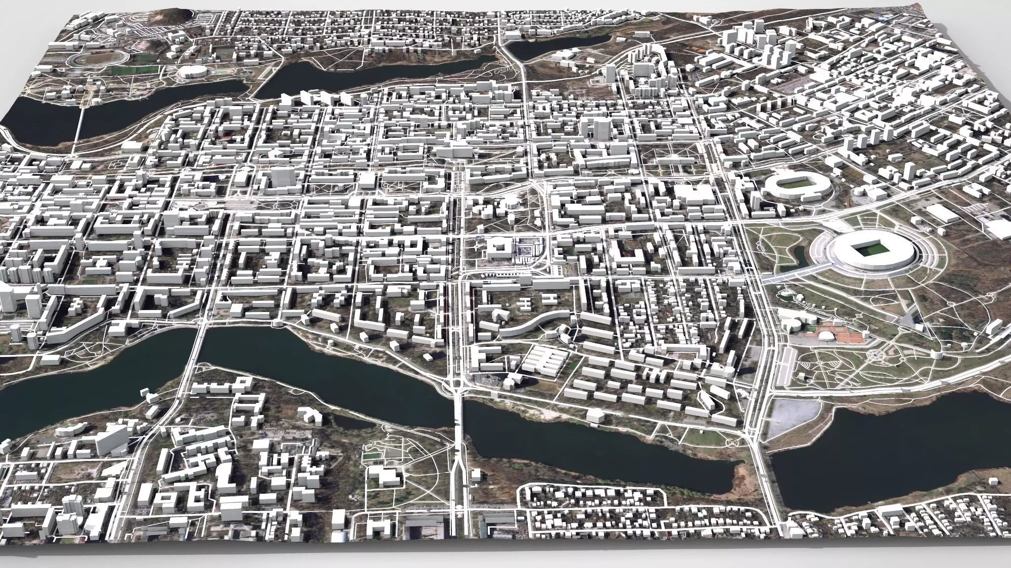 Cityscape Donetsk Ukraine 3D model