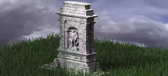 Fantasy Garden Statue Stand 3D 3D model