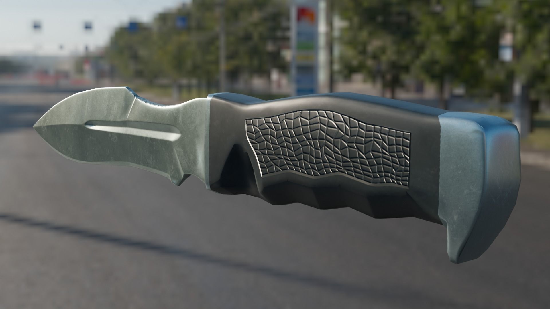 Military Army Knife PBR Low-poly game-ready Low-poly 3D model_2