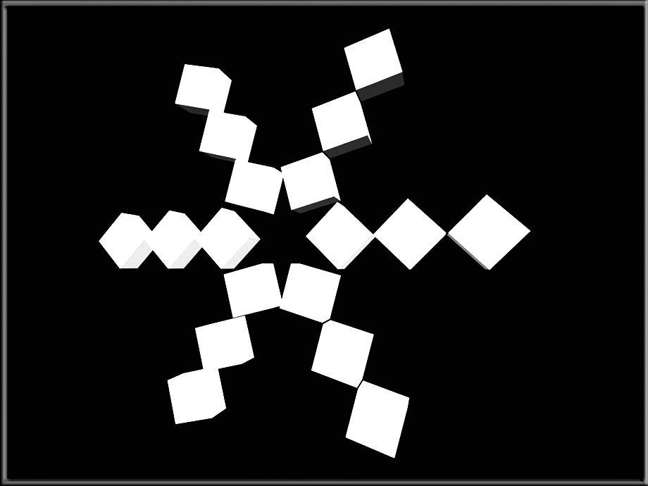 Snowflake 03 Low-poly 3D model_4