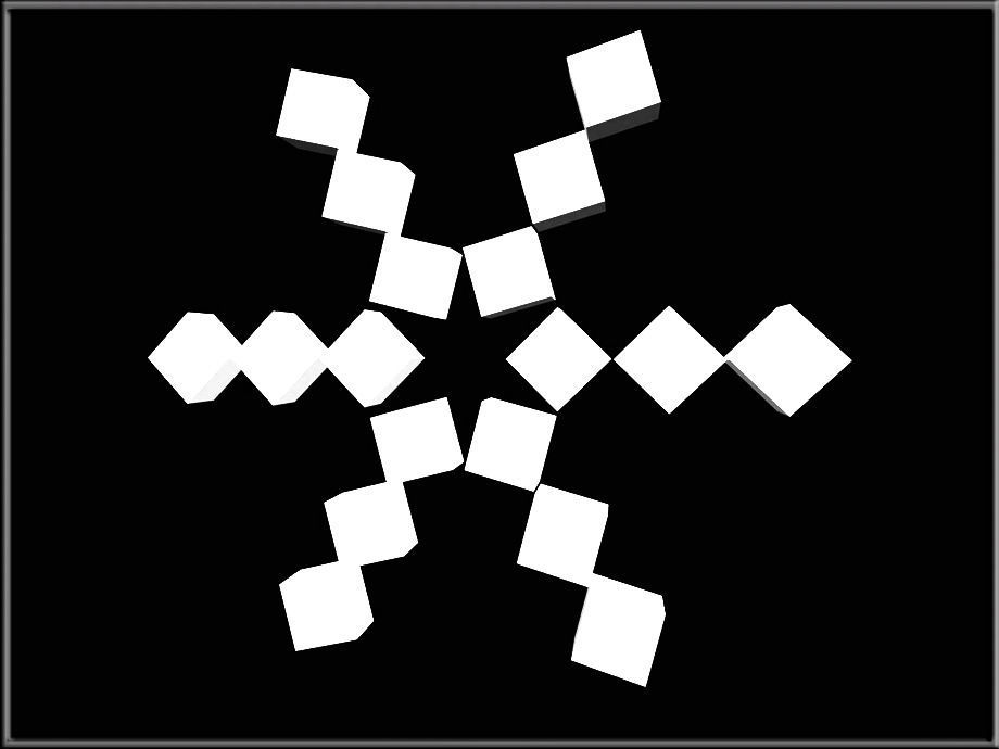 Snowflake 03 Low-poly 3D model_1