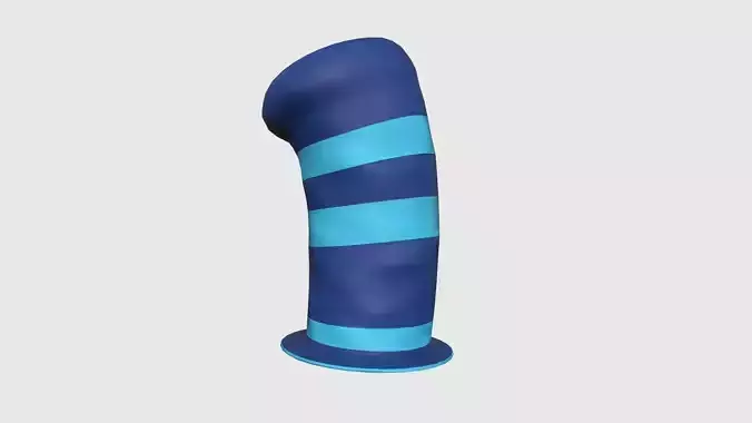 Cartoon Long Hat 03 Blue - Character Design Fashion
