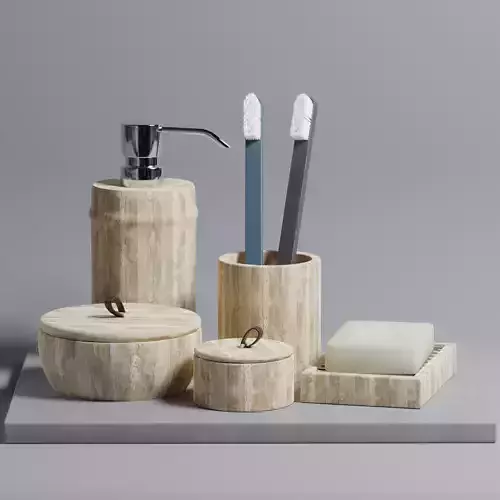 Wooden Bathroom Accessories Decorative Set 