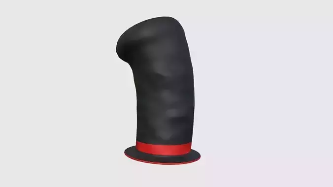 Cartoon Long Hat 08 Black Red - Character Design Fashion