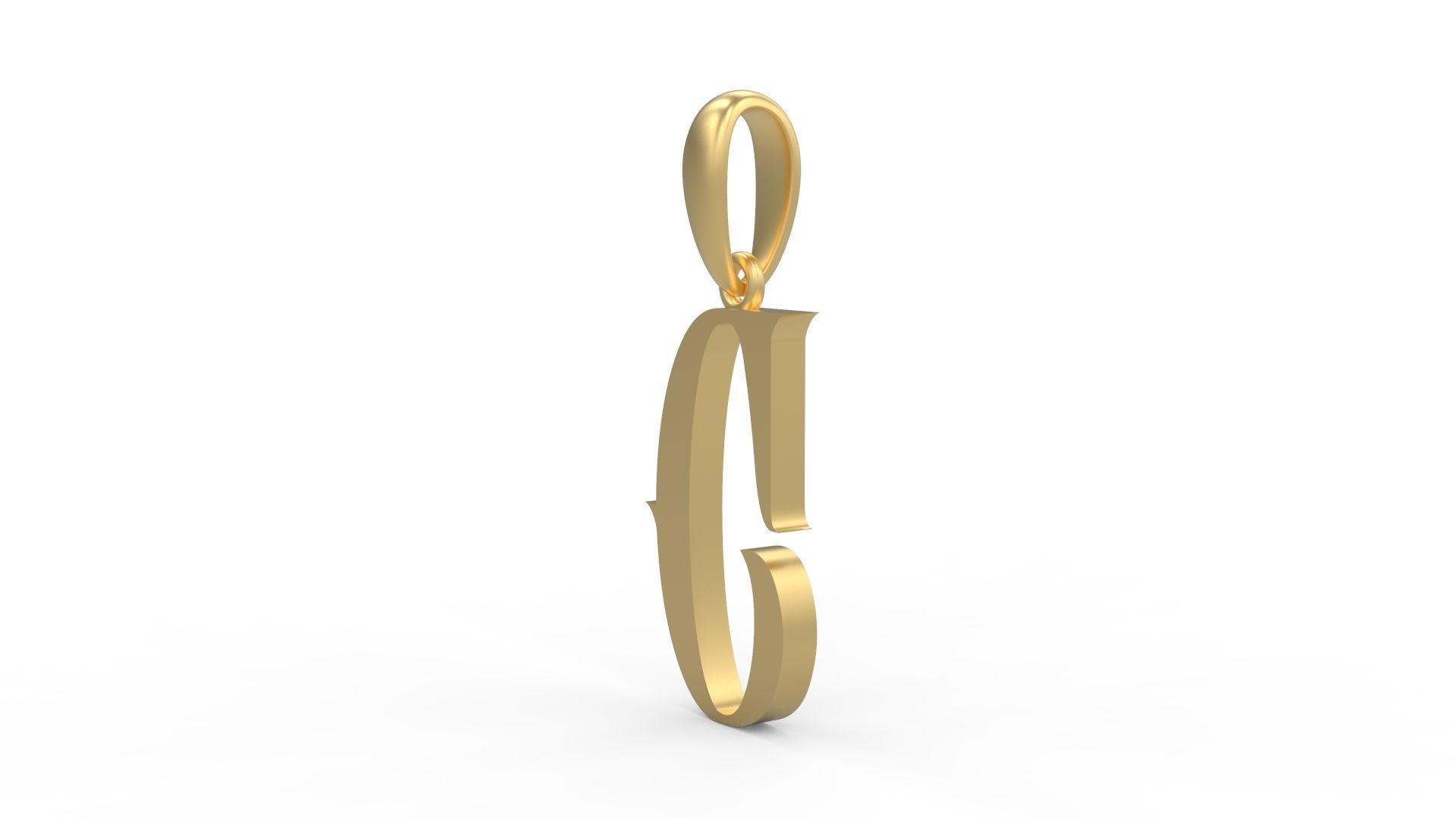 Initial Letters Pendant Abhinaya C 3D print model_1