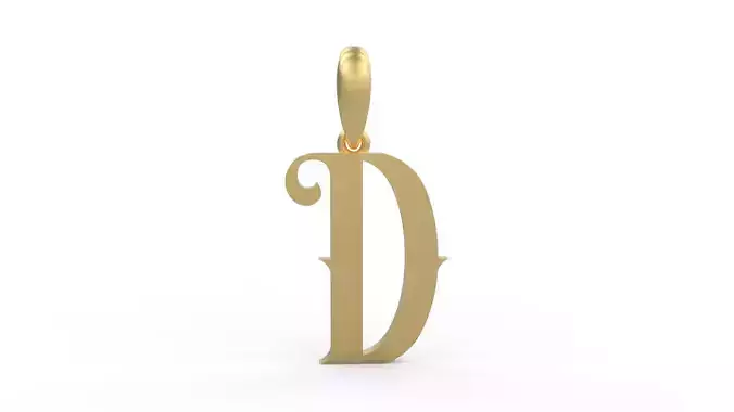 Initial Letters Pendant Abhinaya D 3D print model