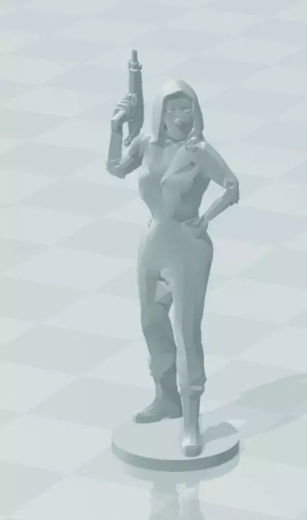 female terrorist 3D print model