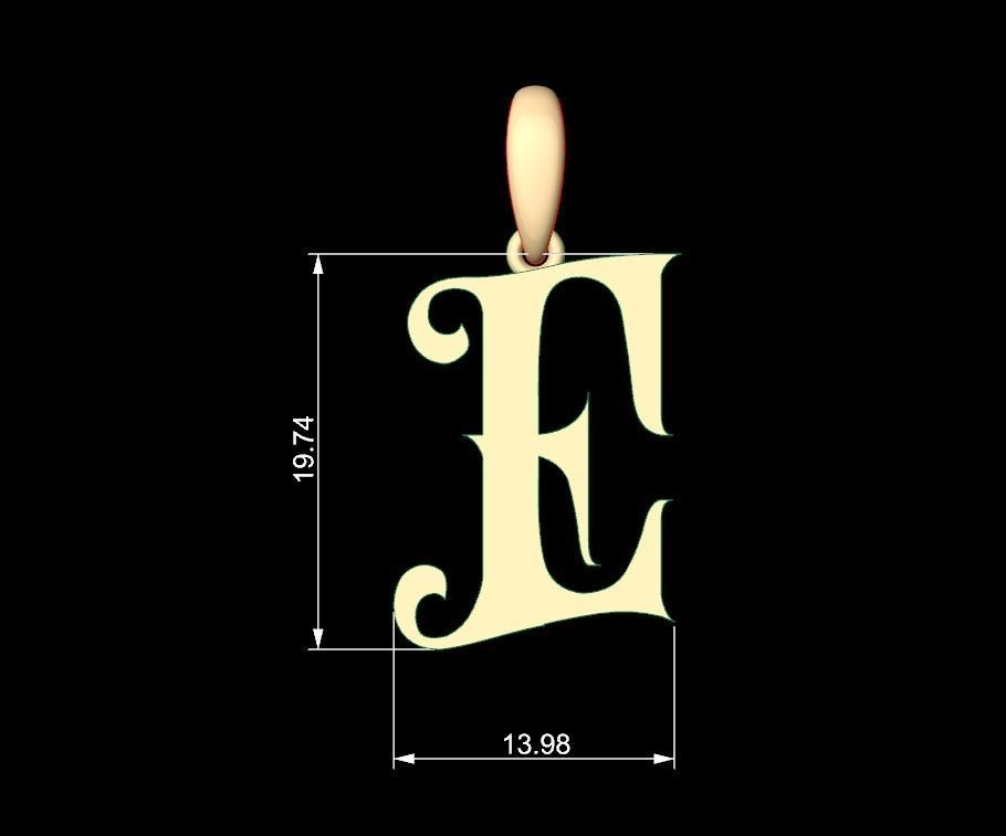 Initial Letters Pendant Abhinaya E 3D print model_4