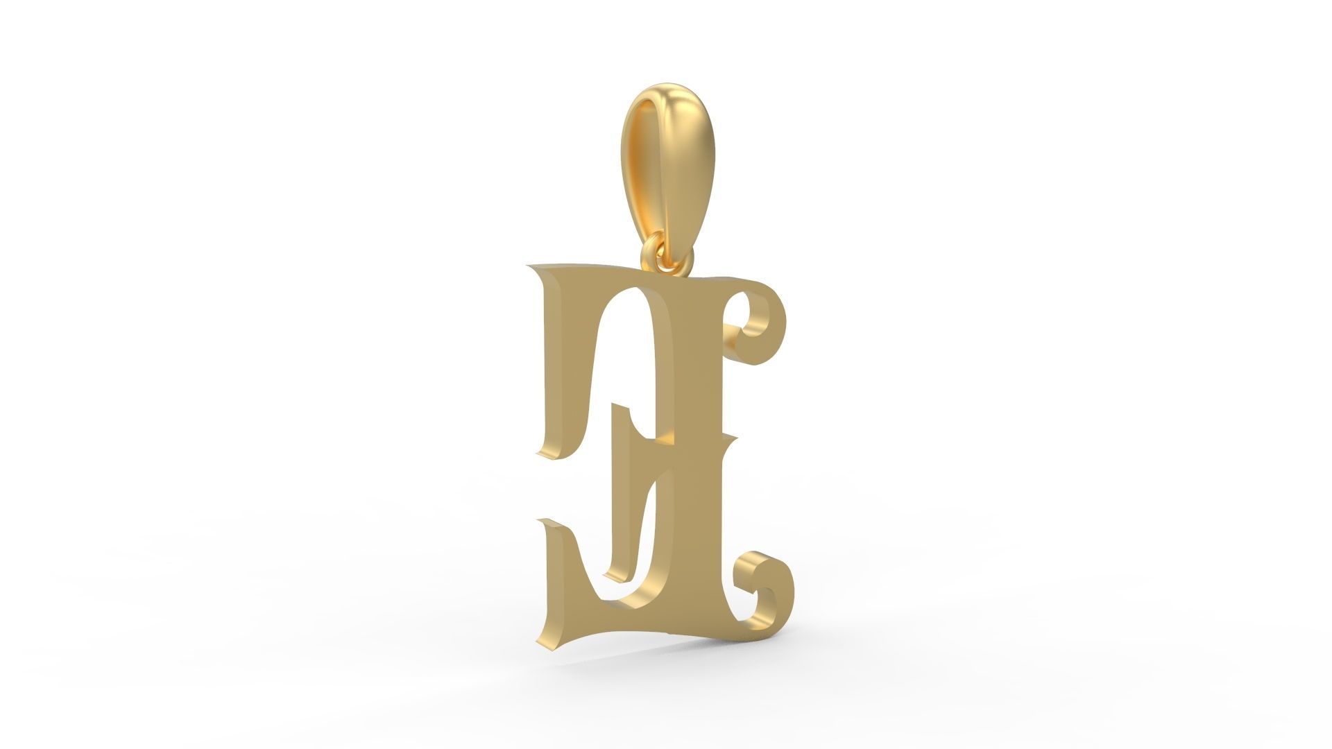 Initial Letters Pendant Abhinaya E 3D print model_3