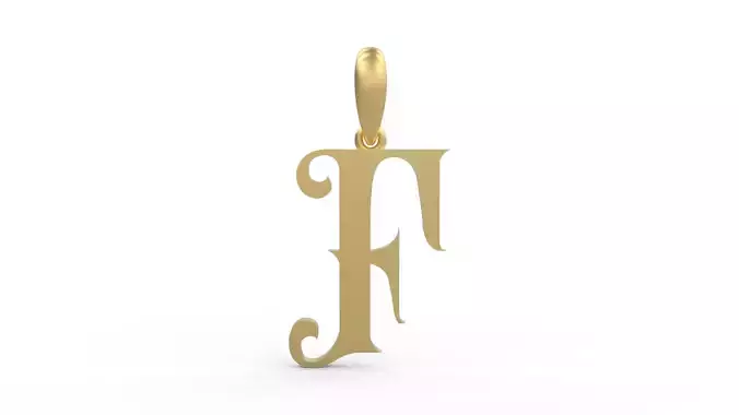 Initial Letters Pendant Abhinaya F 3D print model