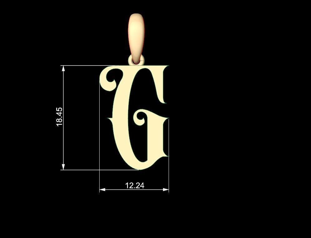 Initial Letters Pendant Abhinaya G 3D print model_4