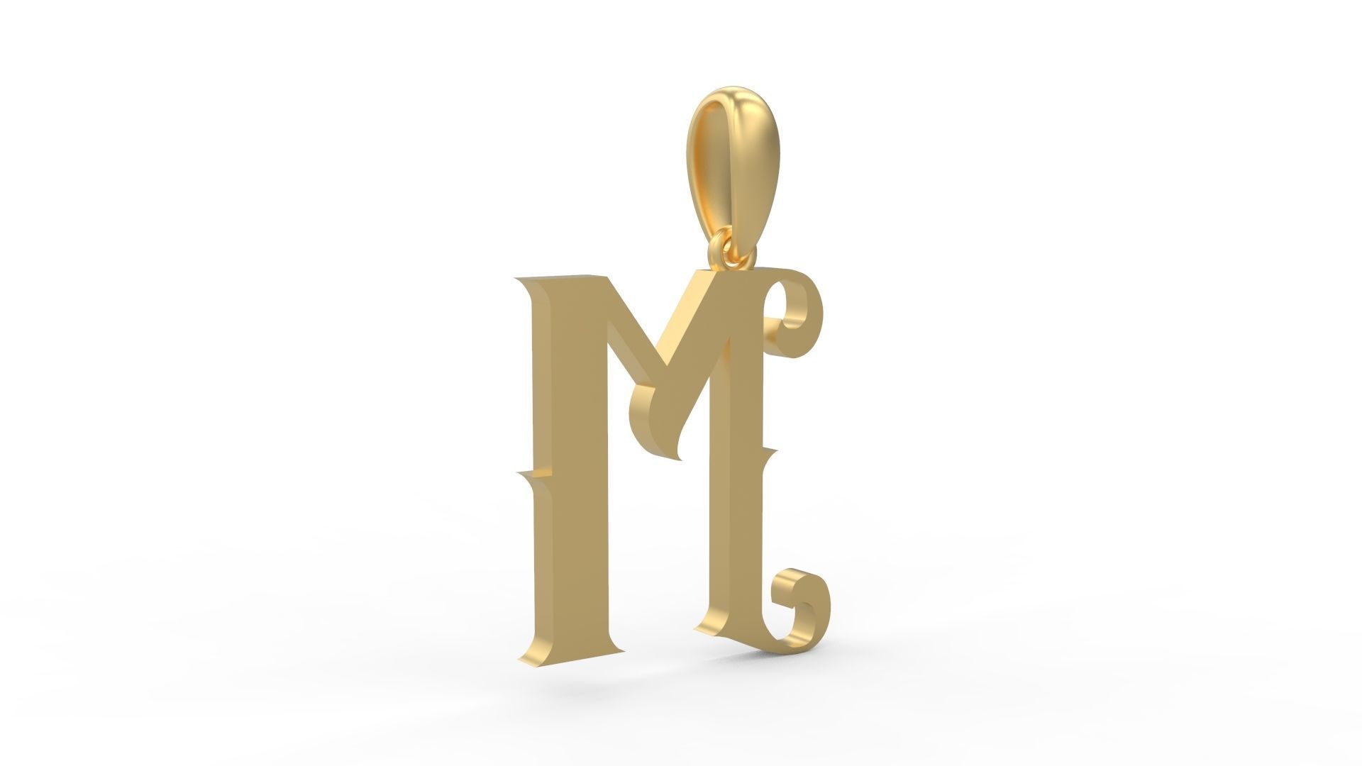 Initial Letters Pendant Abhinaya M 3D print model_3
