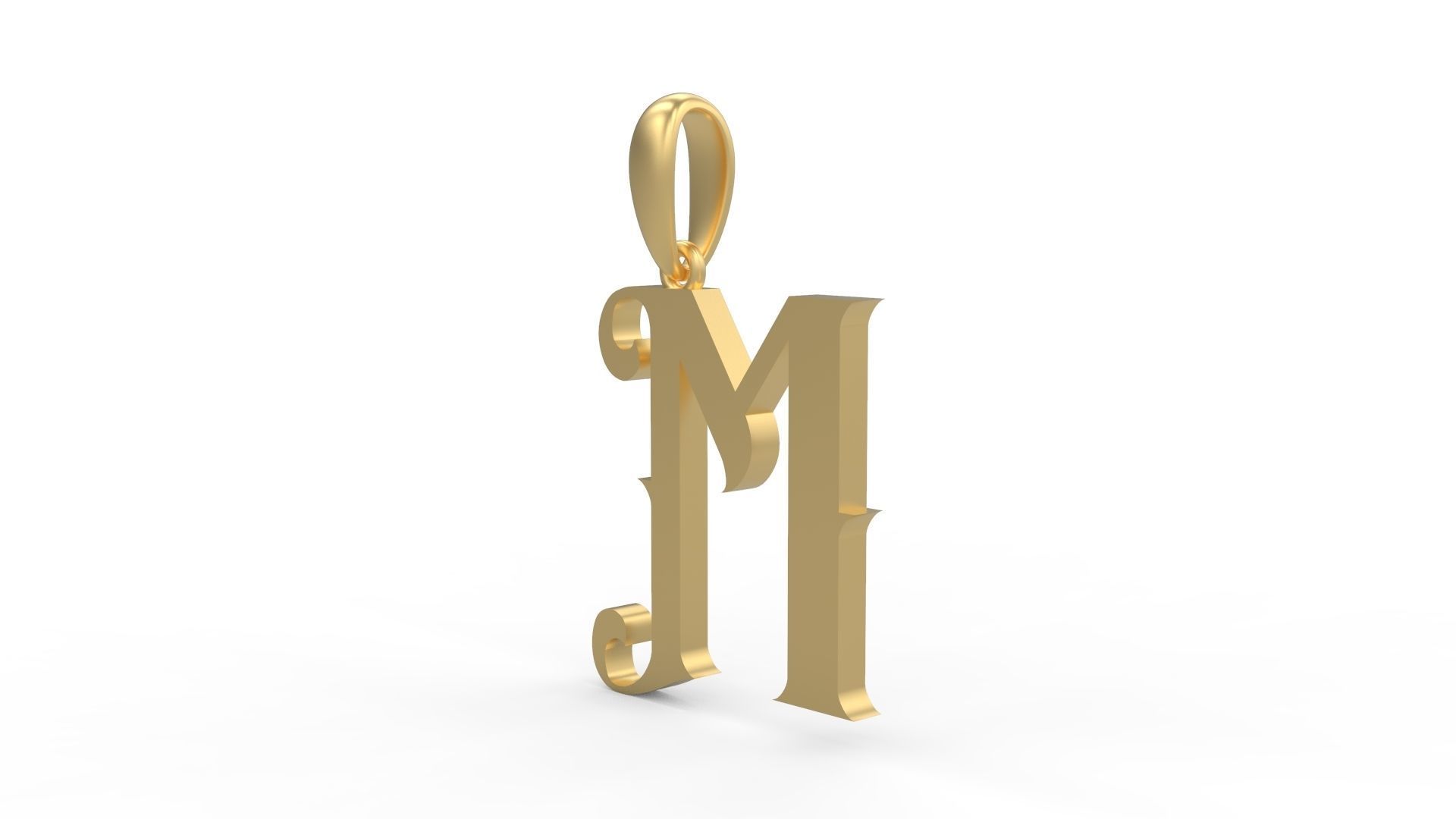 Initial Letters Pendant Abhinaya M 3D print model_1