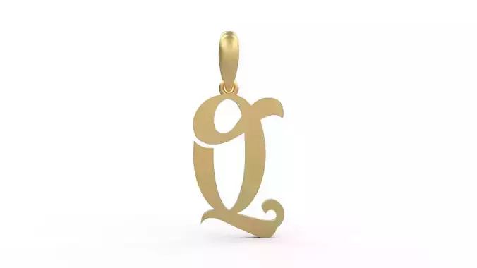 Initial Letters Pendant Abhinaya Q 3D print model
