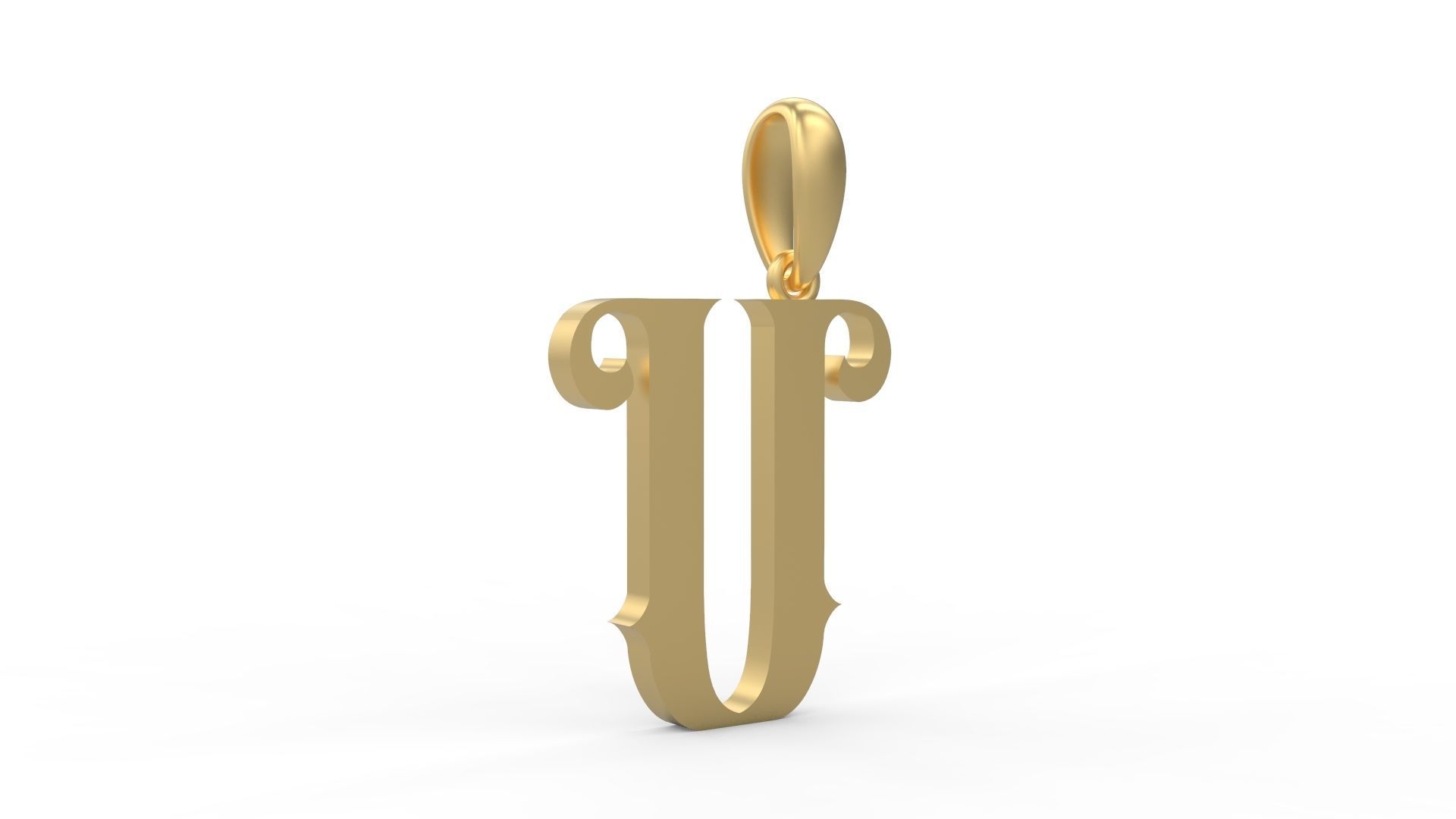 Initial Letters Pendant Abhinaya U 3D print model_3