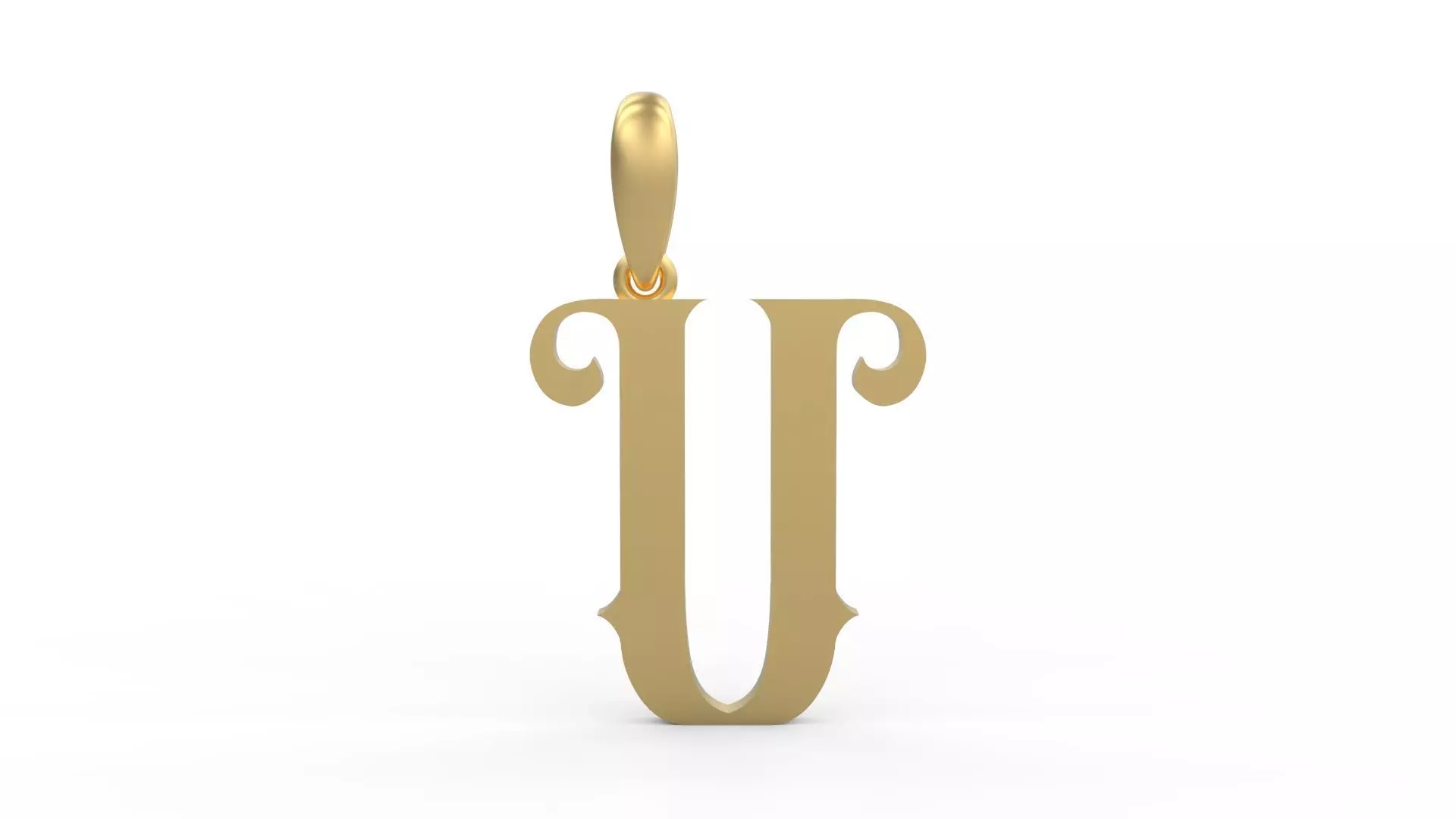 Initial Letters Pendant Abhinaya U 3D print model_0