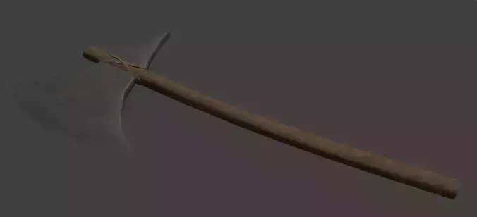 mid poly axe 3d model for game animation