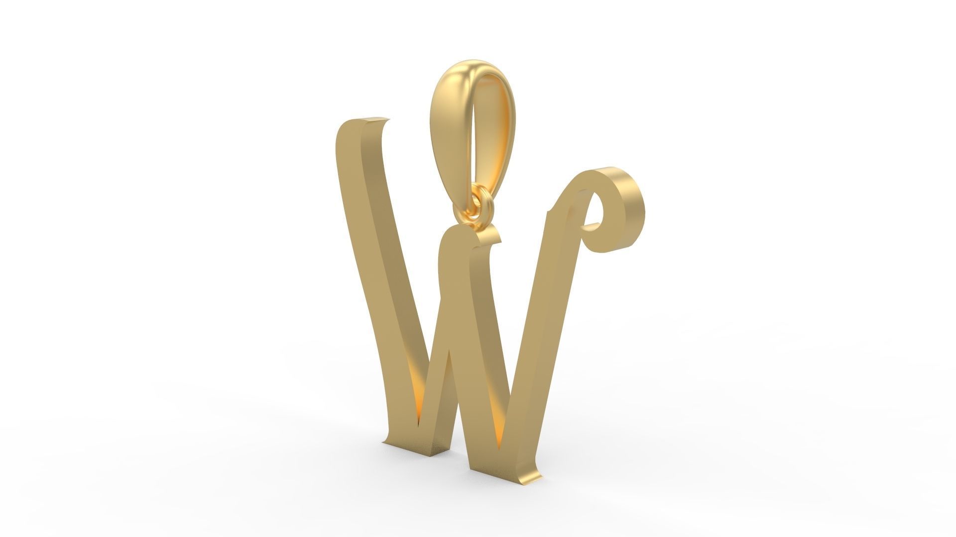 Initial Letters Pendant Abhinaya W 3D print model_1