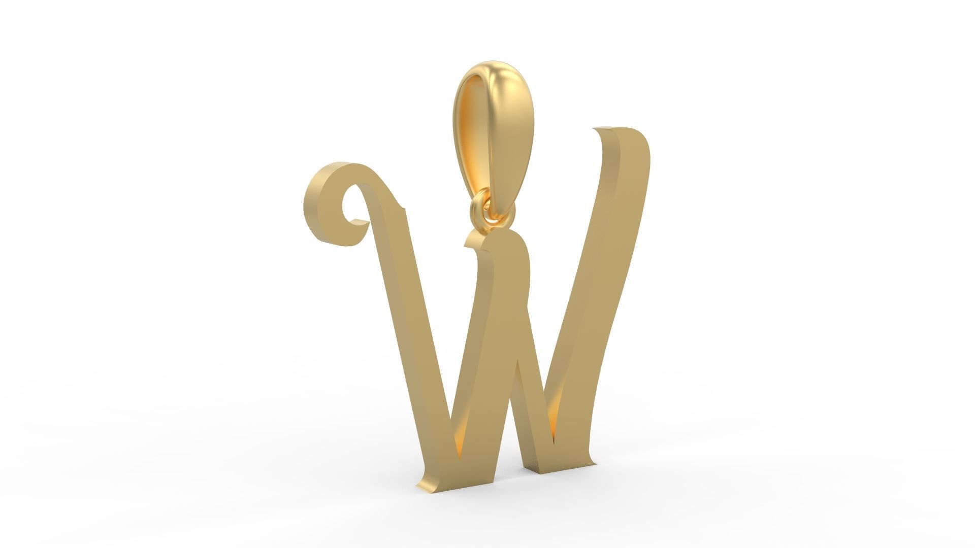 Initial Letters Pendant Abhinaya W 3D print model_3