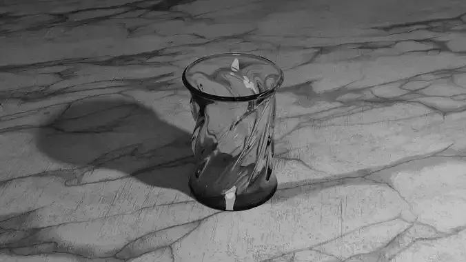 Twisted Glass Vase Free low-poly 3D model