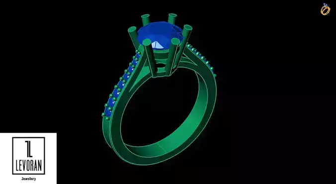 Solitaire ring stl file