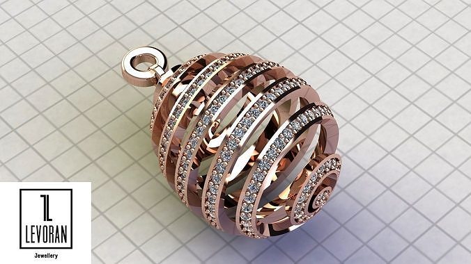 Helix necklace stl file 3D print model