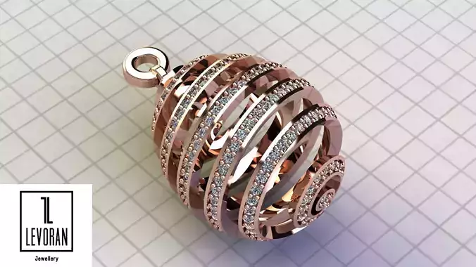 Helix necklace stl file 3D print model