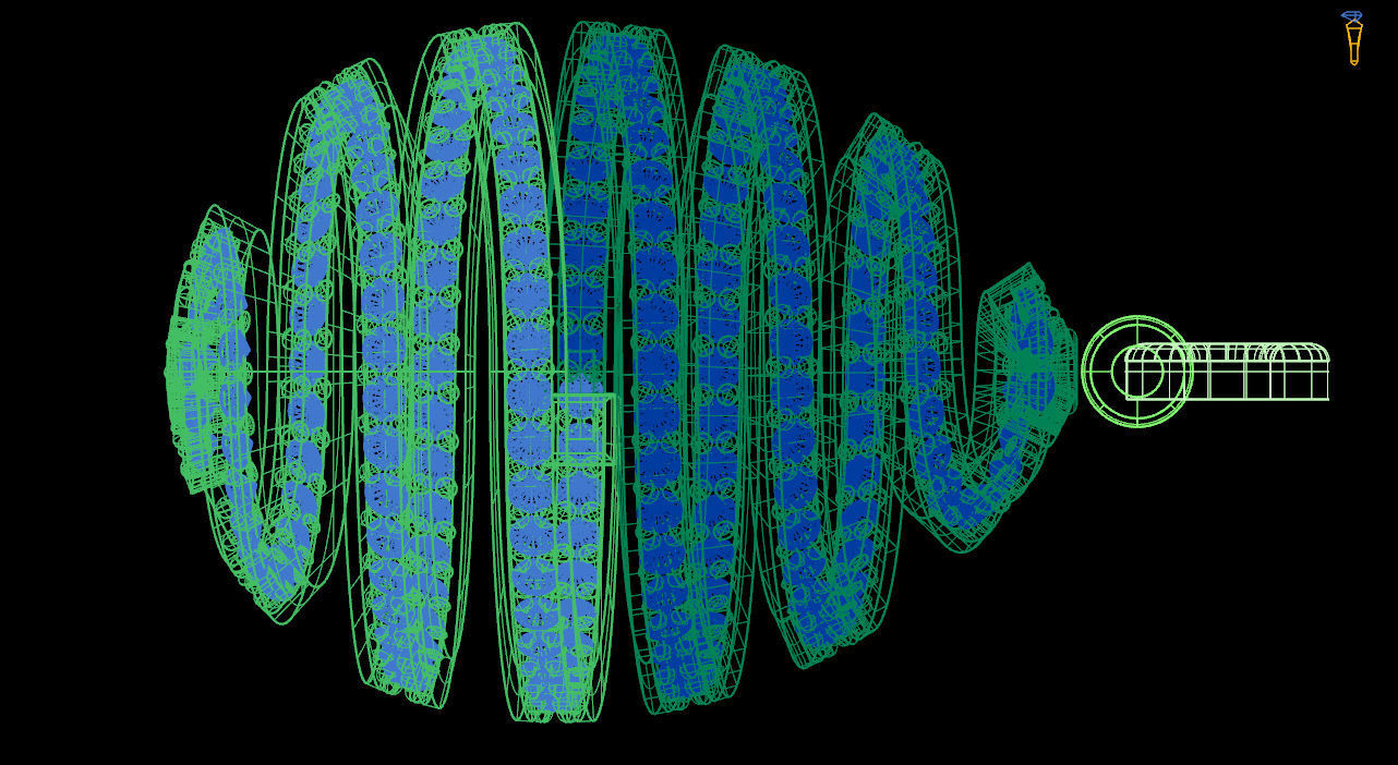 Helix necklace stl file 3D print model_11