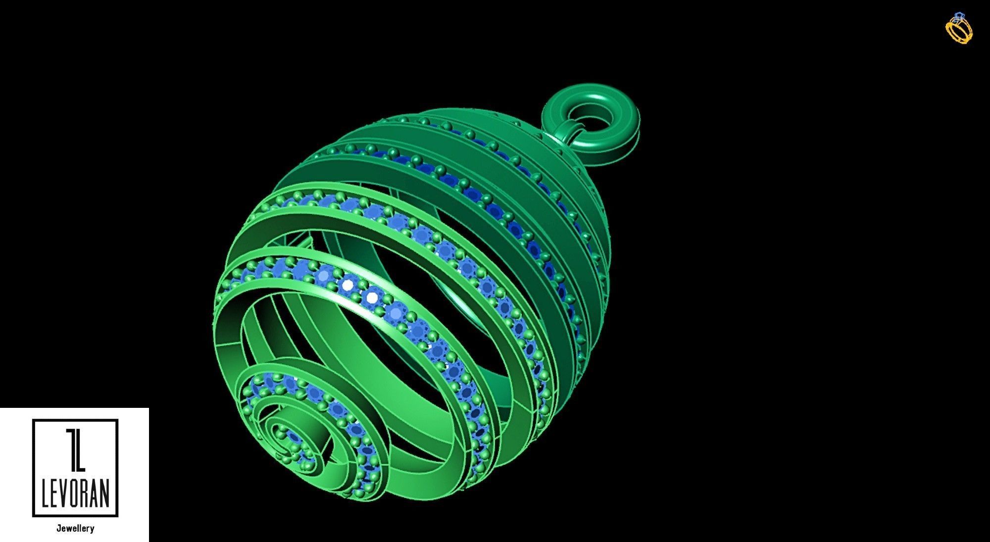 Helix necklace stl file 3D print model_7