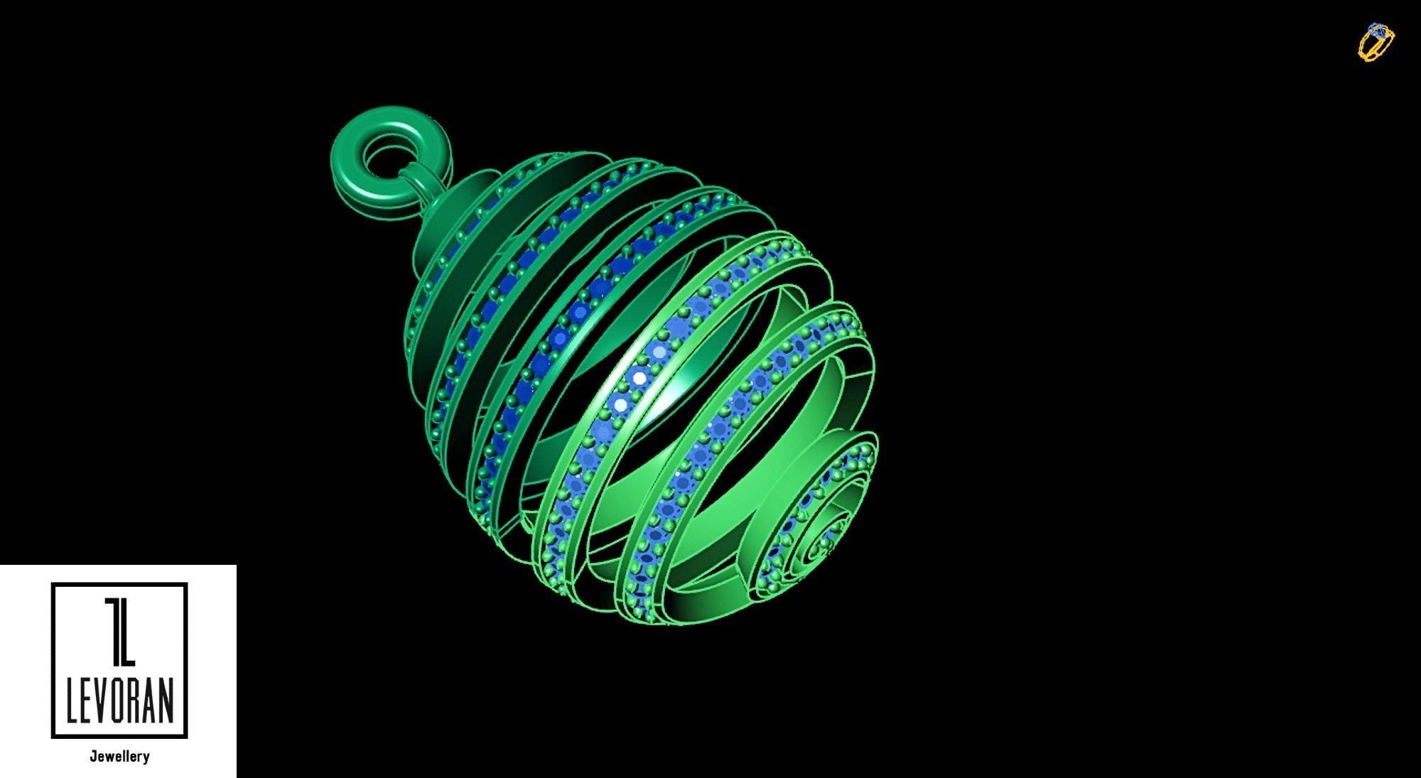 Helix necklace stl file 3D print model_2