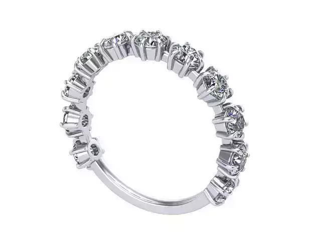 Round Diamonds Engagement Band