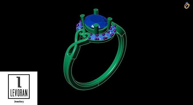 Heart motif ring  stl file 3D print model