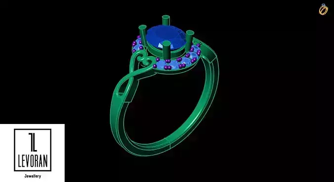 Heart motif ring  stl file