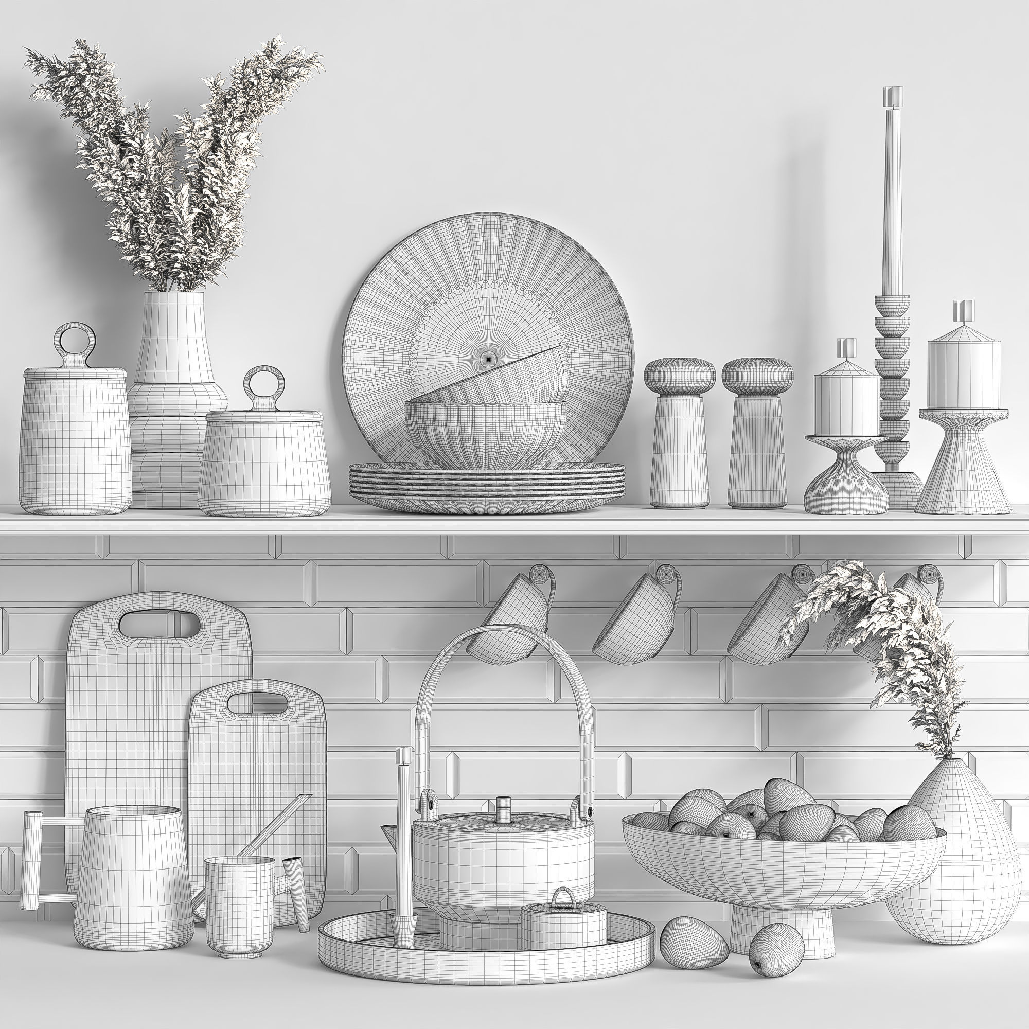 Kitchen Set 04 3D model_6