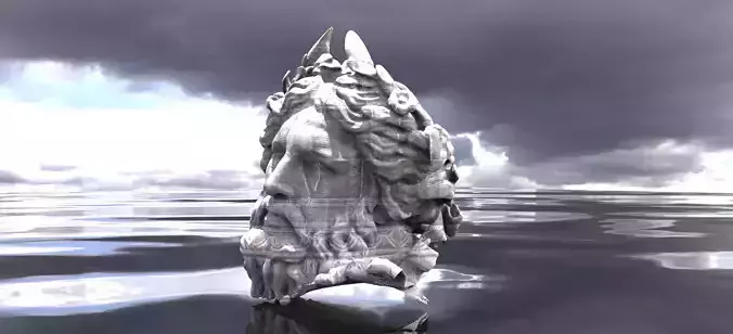 Zeus head sculpture 