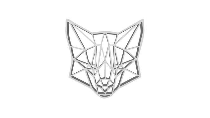 Fox head cutout structure 3D print model
