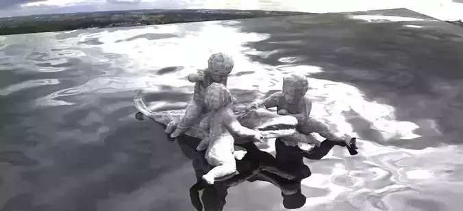 Croc baby Gods play Statue  3D model