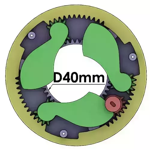3DP3BLROD40A mechanical shutter Iris mechanism diy