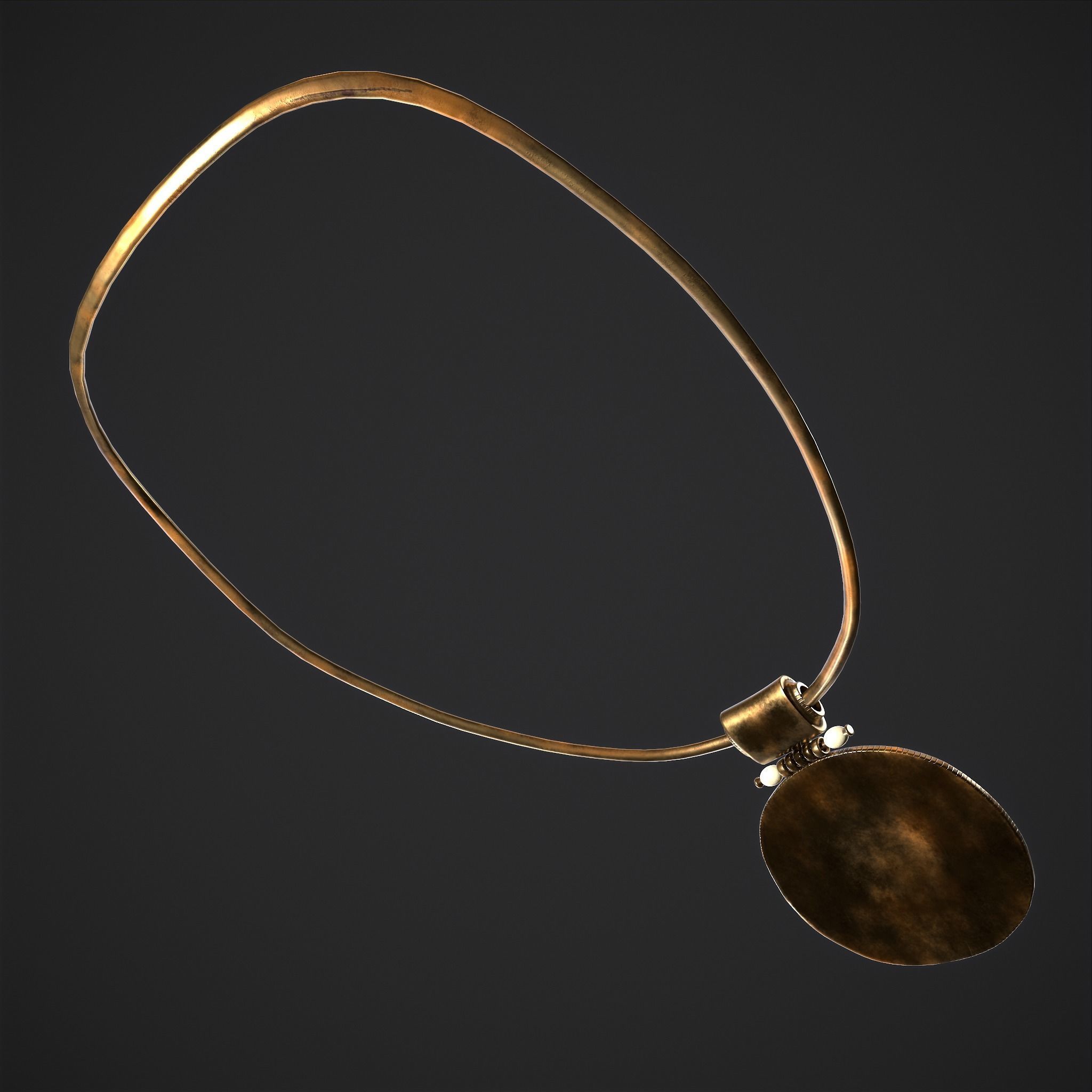 Medieval Byzantine Necklace Low-poly 3D model_29