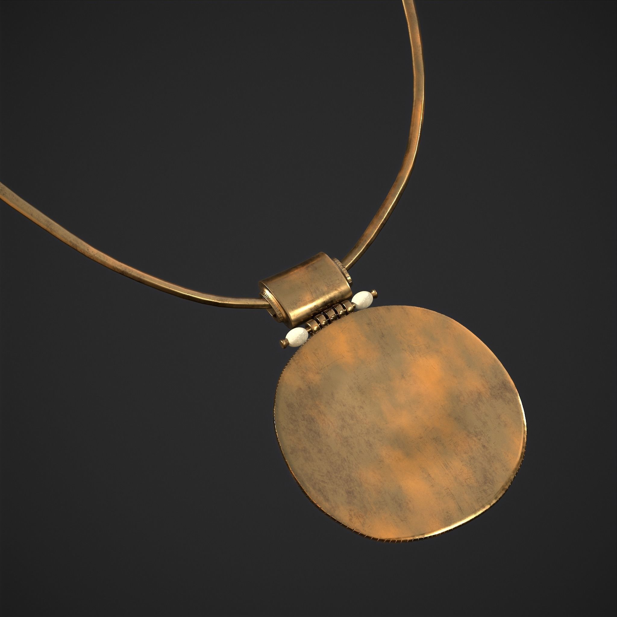 Medieval Byzantine Necklace Low-poly 3D model_23