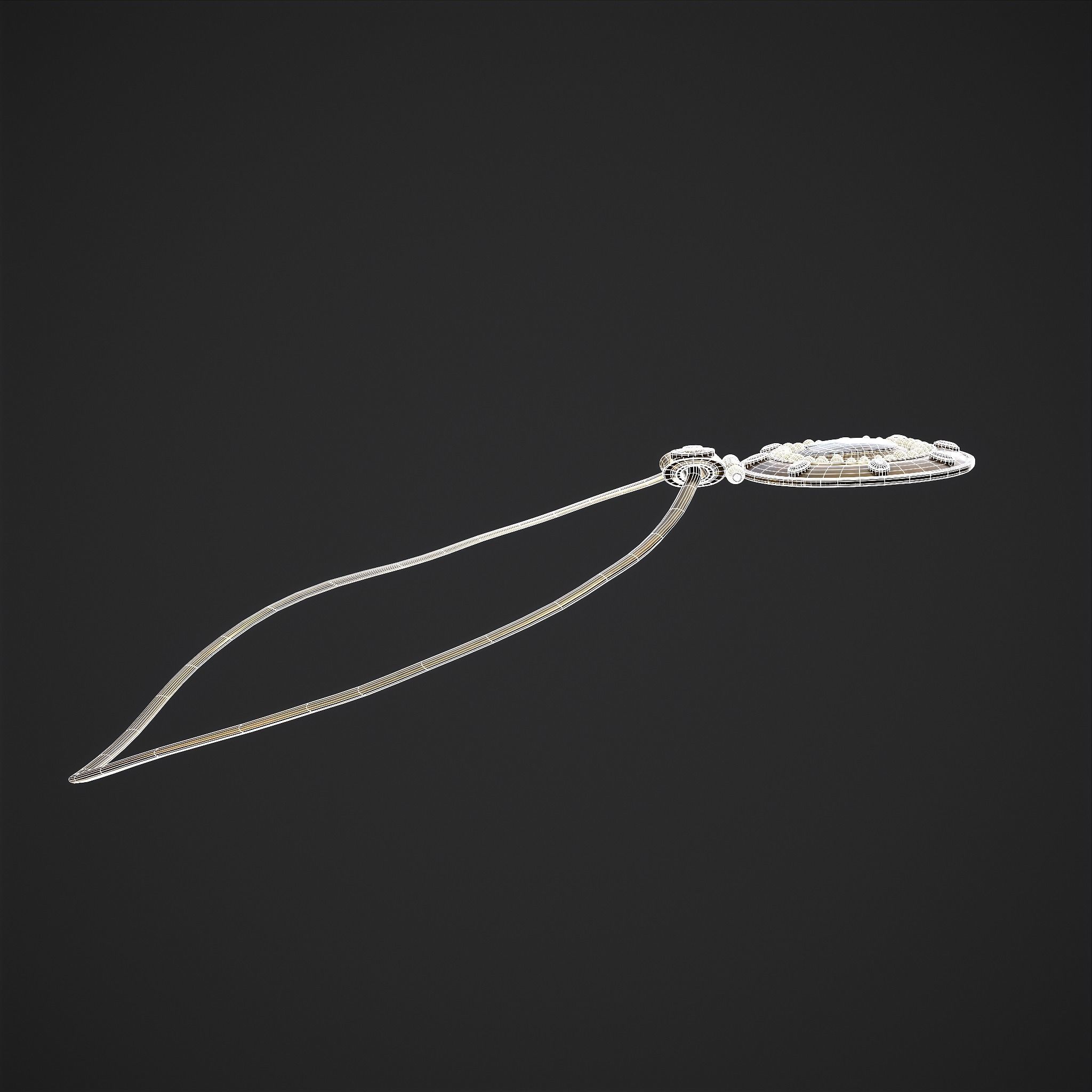 Medieval Byzantine Necklace Low-poly 3D model_32