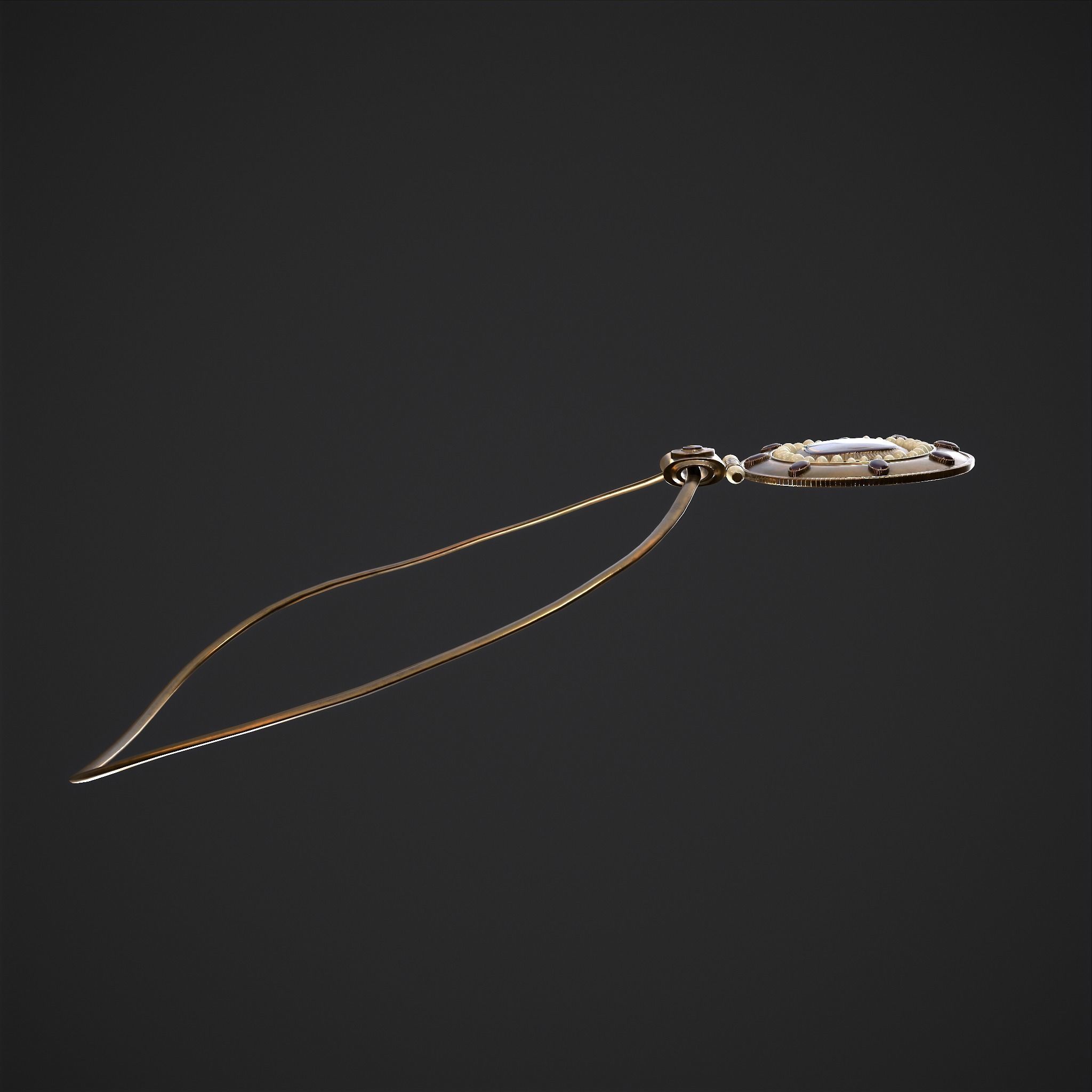 Medieval Byzantine Necklace Low-poly 3D model_31