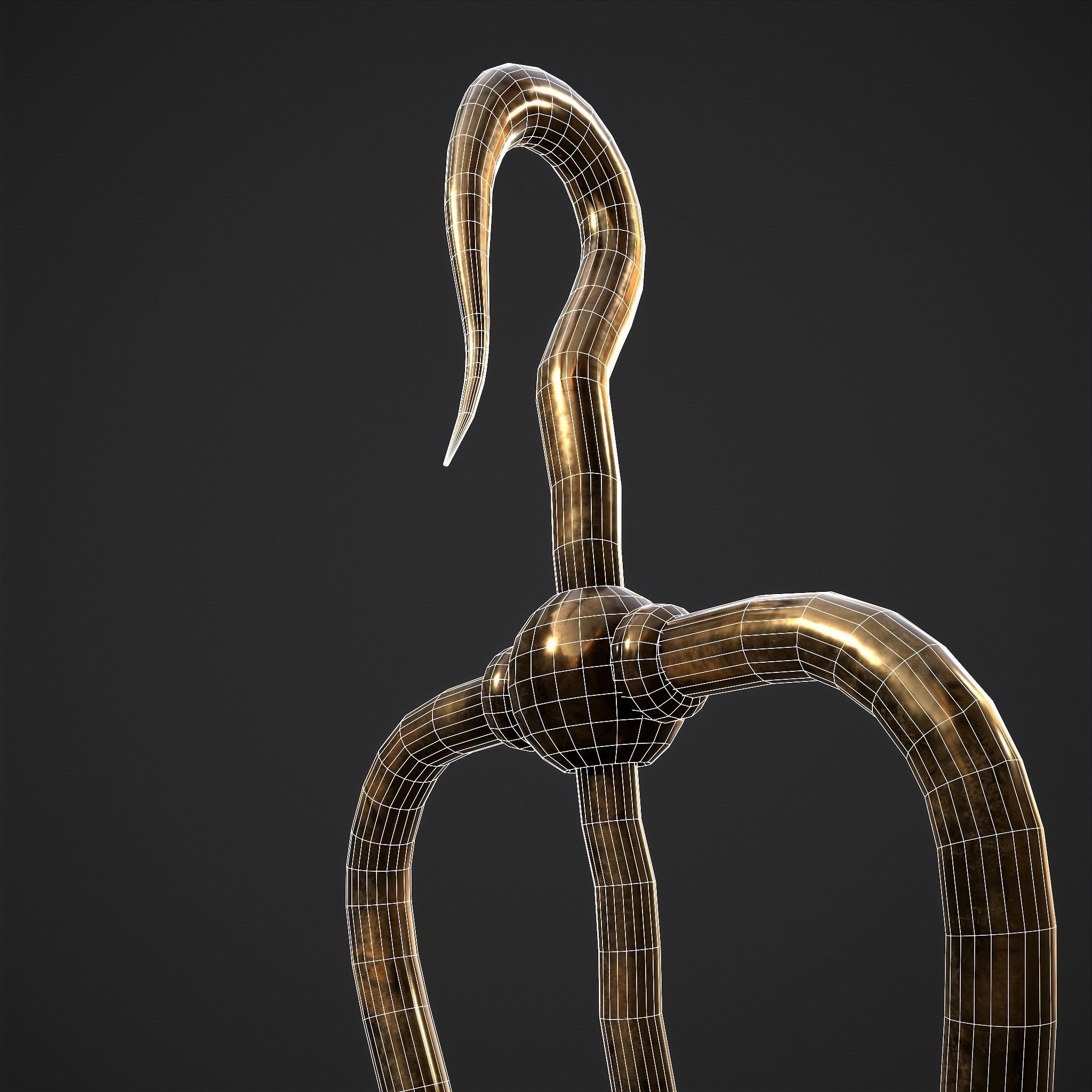 Medieval Byzantine Earrings  Low-poly 3D model_25