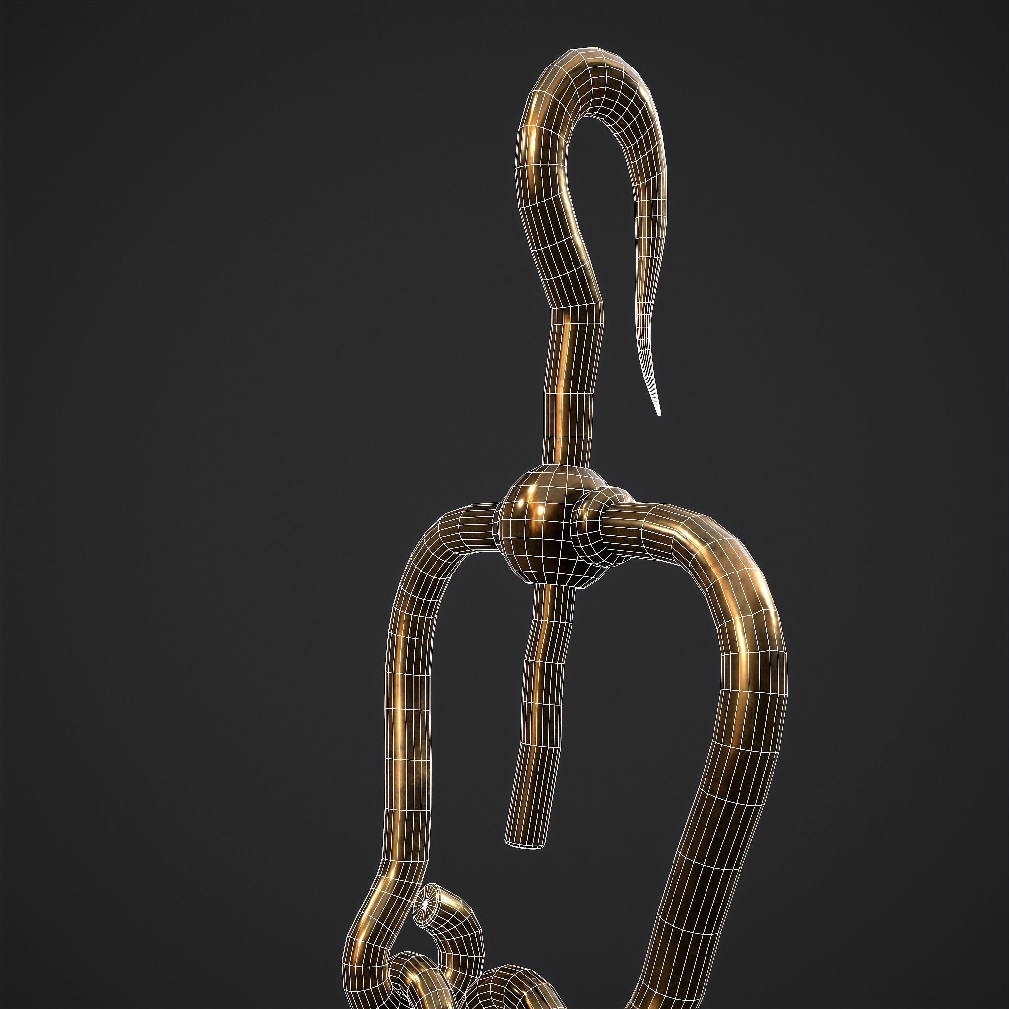 Medieval Byzantine Earrings  Low-poly 3D model_21