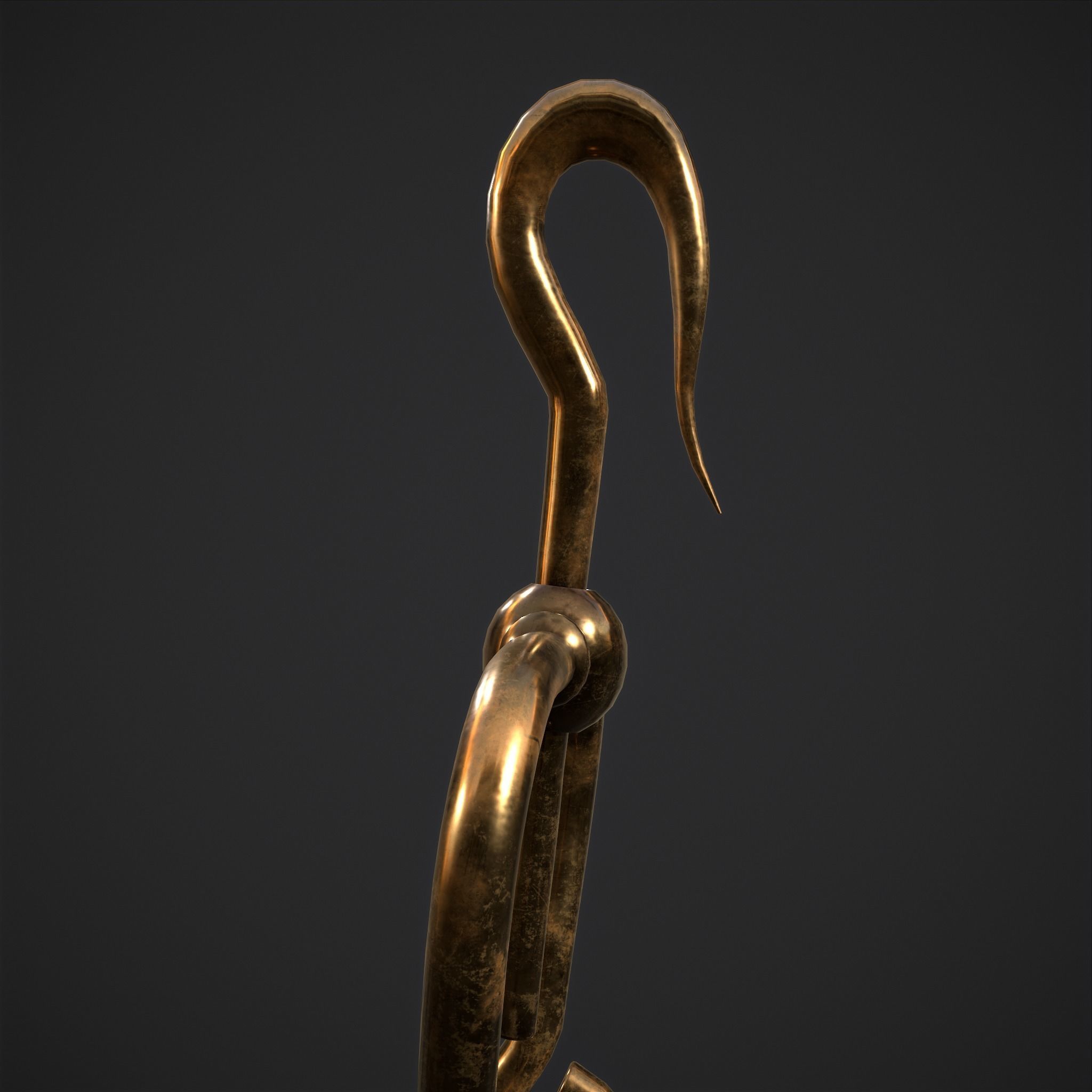 Medieval Byzantine Earrings  Low-poly 3D model_22