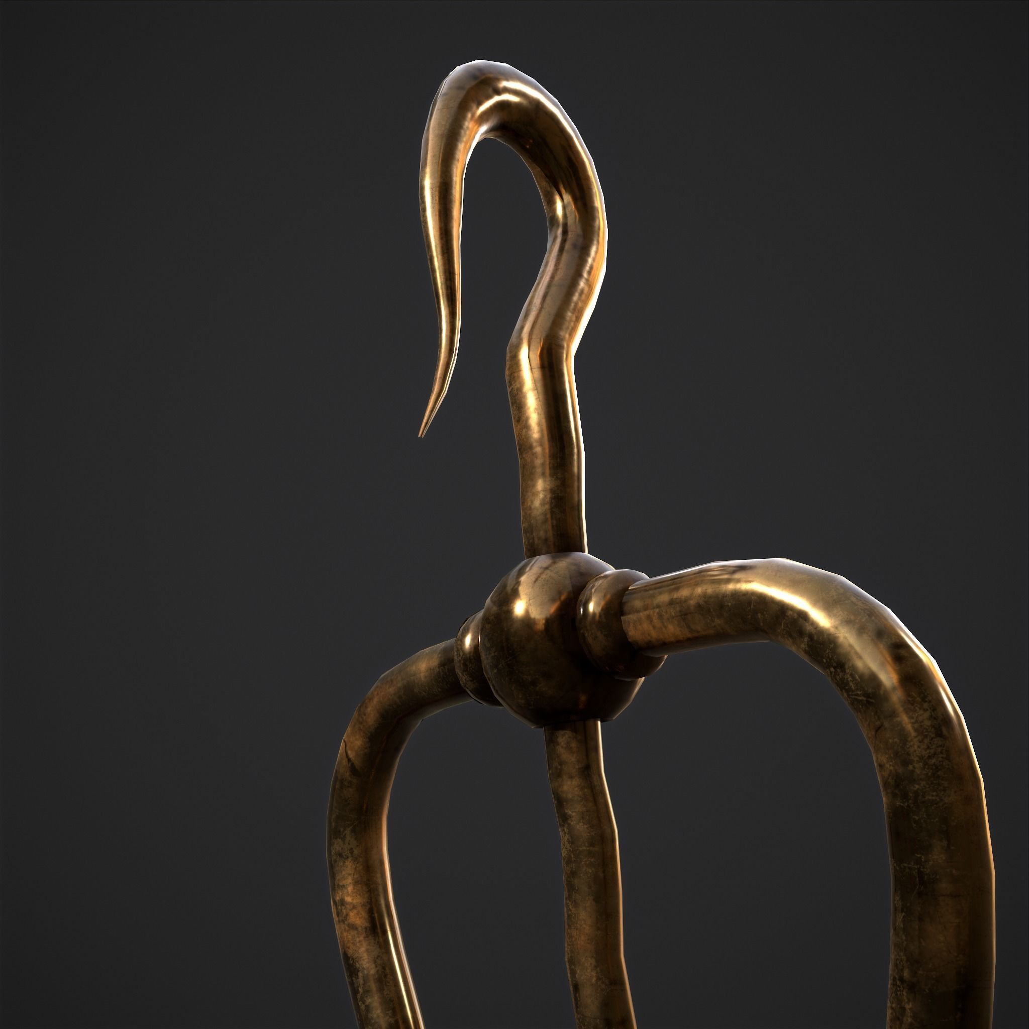 Medieval Byzantine Earrings  Low-poly 3D model_24