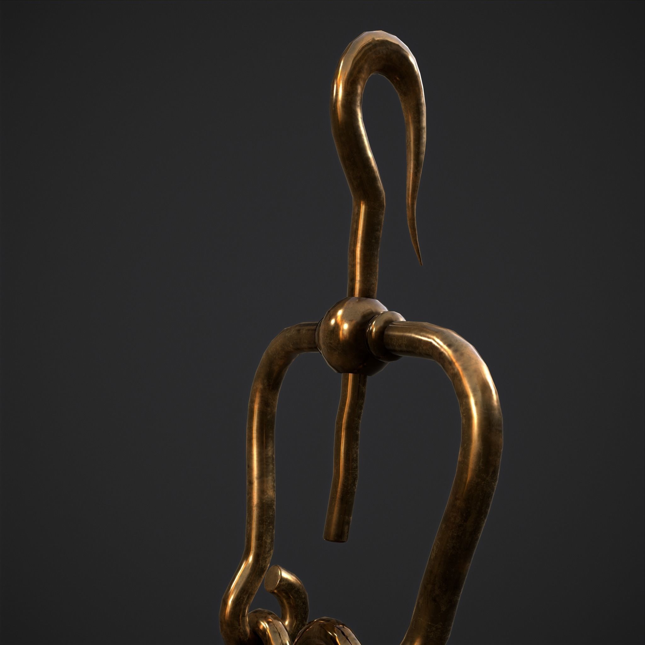 Medieval Byzantine Earrings  Low-poly 3D model_20