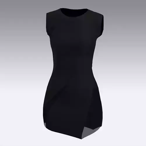 DRESS LOOK BLACK PANELED LITTLE DRESS MODERN